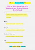 FNGLA: Horticulture Practices Questions and Correct Answers (100% Pass)