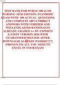 TEST BANK FOR PUBLIC HEALTH NURSING 10TH EDITION: STANHOPE EXAM WITH  100 ACTUAL  QUESTIONS AND COMPLETE 100%CORRECT ANSWERS WITH VERIFIED AND WELLEXPLAINED RATIONALES ALREADY GRADED A+ BY EXPERTS |LATEST VERSION 2024 WITH GUARANTEED SUCCESS AFTER DOWNLOA