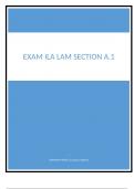 Exam ILA LAM Section A.1