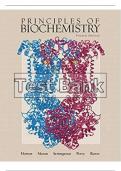 Principles of Biochemistry 4th Edition Testbank(Horton) latest  2024