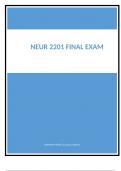 NEUR 2201 Final Exam