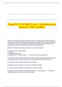 Praxis PLT K-6 5622 Form 1 Questions And Answers 100% Verified.