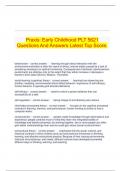 Praxis: Early Childhood PLT 5621 Questions And Answers Latest Top Score.