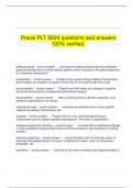   Praxis PLT 5624 questions and answers 100% verified.