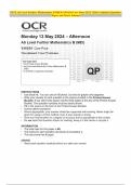 OCR AS Level Further Mathematics B (MEI) Y410/01 Core Pure MAY 2024 Combined Question Paper and Mark Scheme