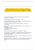   DAT Questions From Practice Exams Questions And Answers Rated A+ 2024.