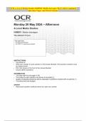 OCR A Level Media Studies H409/01 Media messages MAY 2024 Combined Question Paper and Mark Scheme