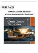 Consumer Behavior 8th Edition Test Bank by Hoyer, MacInnis & Pieters, ISBN: 9780357721292, All Chapters 1 to 17 Covered, Verified Latest Edition