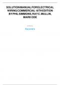 Solution and Answer Guide Electrical Wiring Commercial 18th Edition by Phil Simmons, Ray C. Mullin, Mark Ode ||Complete A+ Guide