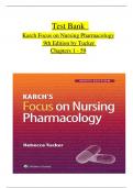 Karch's Focus on Nursing Pharmacology, 9th Edition Test Bank by Rebecca Tucker, ISBN: 9781975180409, All 59 Chapters Covered, Verified Latest Edition