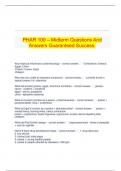 PHAR 100 – Midterm Questions And Answers Guaranteed Success.