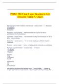 PHAR 100 Final Exam Questions And Answers Rated A+ 2024.