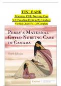 Test Bank for Perry’s Maternal Child Nursing Care in Canada, 3rd Edition (Keenan-Lindsay, 2022), Chapter 1-55 | All Chapters ISBN-9780323759199