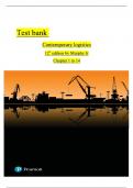 Complete Test Bank Contemporary Logistics 12th Edition by  Murphy ISBN:9780134519258 Questions & Answers with rationales (Chapter 1-14) 