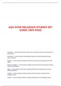 AQA GCSE RELIGIOUS STUDIES SET GUIDE 100- PASS.