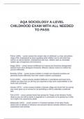 AQA A LEVEL SOCIOLOGY EXAMS  BUNDLE