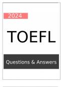 TOEFL Questions & Answers 2024