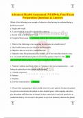 Advanced Health Assessment (NUR504), Final Exam Preparation Questions & Answers