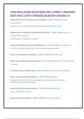 CCRN REAL EXAM QUESTIONS AND CORRECT ANSWERS  2024-2025 LATEST VERSION//ALREADY GRADED A+ what part of the brain in the primary control of ventilation 