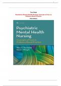 Test Bank For Psychiatric Mental Health Nursing: Concepts of Care in Evidence-Based Practice 9th Edition  By Mary C. Townsend, Karyn I. Morgan | Chapter 1 – 32, Latest - 2024| Complete Solution Grade A+.