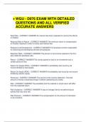 •	WGU - D076 EXAM WITH DETAILED QUESTIONS AND ALL VERIFIED ACCURATE ANSWERS