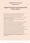 Adjuster Pro Exam Prep Questions With Correct Answers