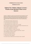 Adjuster Pro: Indiana Adjuster's License - Practice Exam Questions With Correct Answers