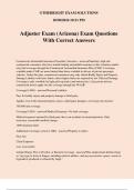 Adjuster Exam (Arizona) Exam Questions With Correct Answers