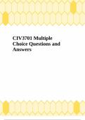 CIV3701 Multiple Choice Questions and Answers