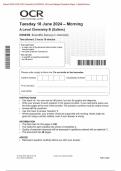 Actual 2024 OCR GCE Chemistry B H033/02: Chemistry in depth AS Level Merged QuestionPaper + Mark Scheme