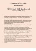 AZ DPS Study Guide Questions And Answers 100% Pass