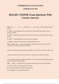 BIGGBY COFFEE Exam Questions With Correct Answers