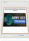 ARMY OCS CALL FOR FIRE EXAM LATEST UPDATE THIS YEAR COMPLETE 200 QUESTIONS AND CORRECT ANSWERS ALREADY GRADED A+| click on AVAILABLE IN PACKAGE DEAL. You'll get more for less! OR SCROLL TO THE BOTTOM RIGHT CORNER AFTER OPENING THIS DOCUMENT TO SEE 