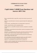 Cupid Admin CAR400 Exam Questions And Answers 100% Pass