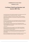 CertMaster Final Exam Questions And Answers 100% Pass