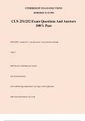 CLN 251/252 Exam Questions And Answers 100% Pass