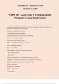 COM 461- Leadership A Communication Perspective Exam Study Guide.