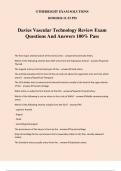 Davies Vascular Technology Review Exam Questions And Answers 100% Pass