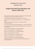 Engineering Final Exam Questions And Answers 100% Pass