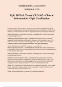 Epic TOTAL Terms -CLN 102 - Clinical Informaticist - Epic Certification