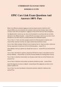 EPIC Care Link Exam Questions And Answers 100% Pass