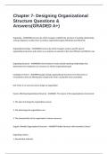 Chapter 7- Designing Organizational Structure Questions & Answers(GRADED A+)