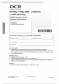 Actual 2024 OCR GCE Psychology H167/01: Research methods AS Level Merged QuestionPaper + Mark Scheme