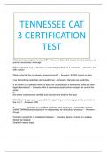 TENNESSEE CAT 3 CERTIFICATION TEST