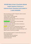 NR 668 Week 6 Exam | Psychiatric-Mental Health Capstone Practicum & Intensive Exam | Questions and Graded A+ | Latest 2024/2025