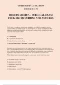 HESI RN MEDICAL SURGICAL EXAM PACK 2024 QUESTIONS AND ANSWERS