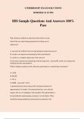 IHS Sample Questions And Answers 100% Pass