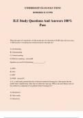 ILE Study Questions And Answers 100% Pass