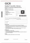 Actual 2024 OCR GCSE Chemistry A (Gateway Science) J248/02: Paper 2 (Foundation tier) Merged Question Paper + Mark Scheme + Data Sheet