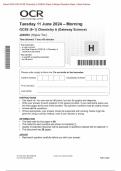 Actual 2024 OCR GCSE Chemistry A Gateway Science J248/04: Paper 4 (Higher Tier) Merged Question Paper + Mark Scheme + Data Sheet